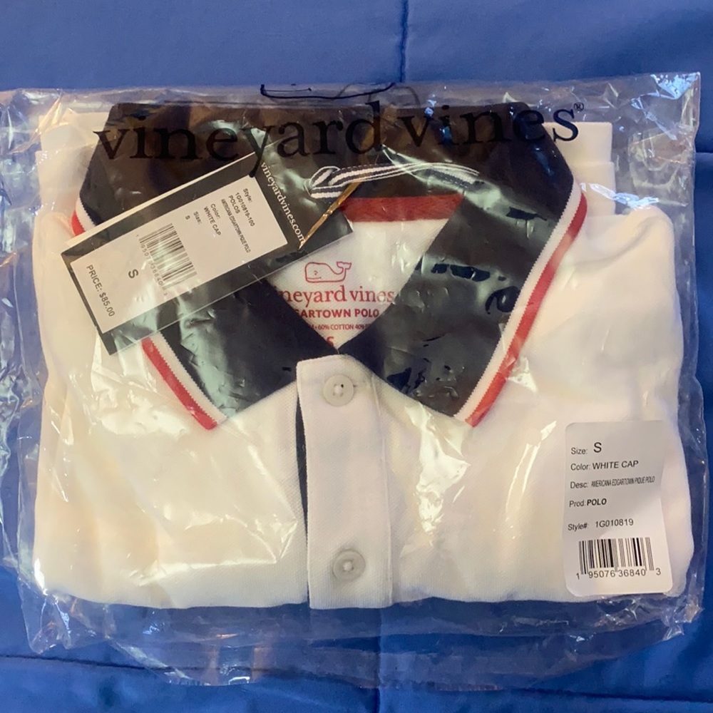 NWT Vineyard Vines Mens Americana Edgartown Pique Polo